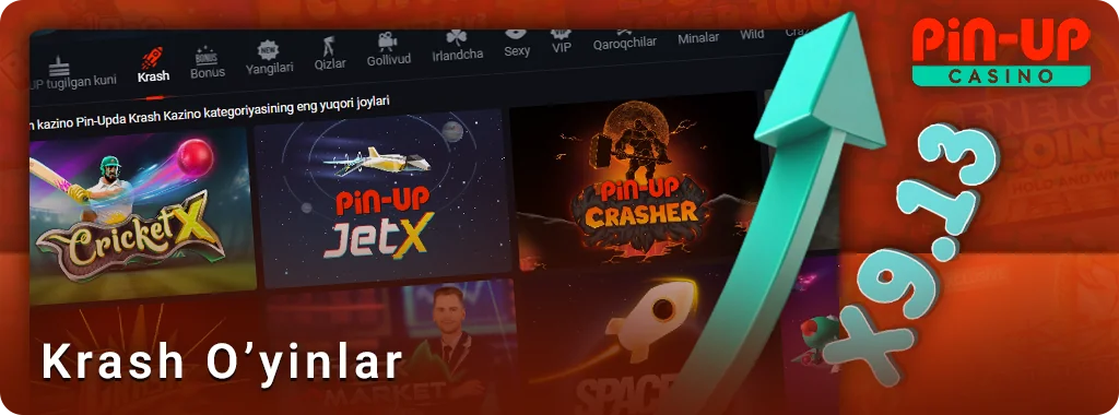 PIN up veb-saytidagi krash o'yinlar haqida ma'lumot