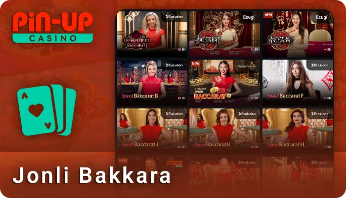 Jonli bakkarat o'yinlarini PIN up O'zbekistonda o'ynang
