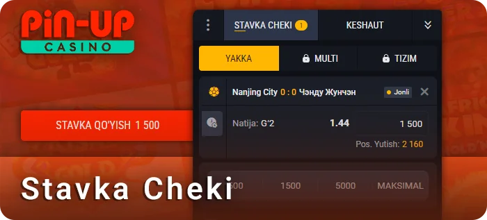 Pul tikish kuponi PIN Up veb-saytida qanday ishlaydi